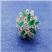 Tipo: Anillo Ring - Estilo: Clasico - Material: Oro Blanco - Piedras: Esmeraldas y Diamantes