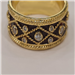 Tipo: Anillo Ring Yanes  Coleccion Malpica - Estilo: Tambor  - Material: Oro  - Piedras: Diamantes y Esmalte