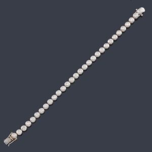 Pulsera Riviere Oro Blanco y Diamantes