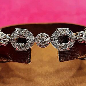 Pulsera Pedida Oro Amarillo y Diamantes Vista Platino